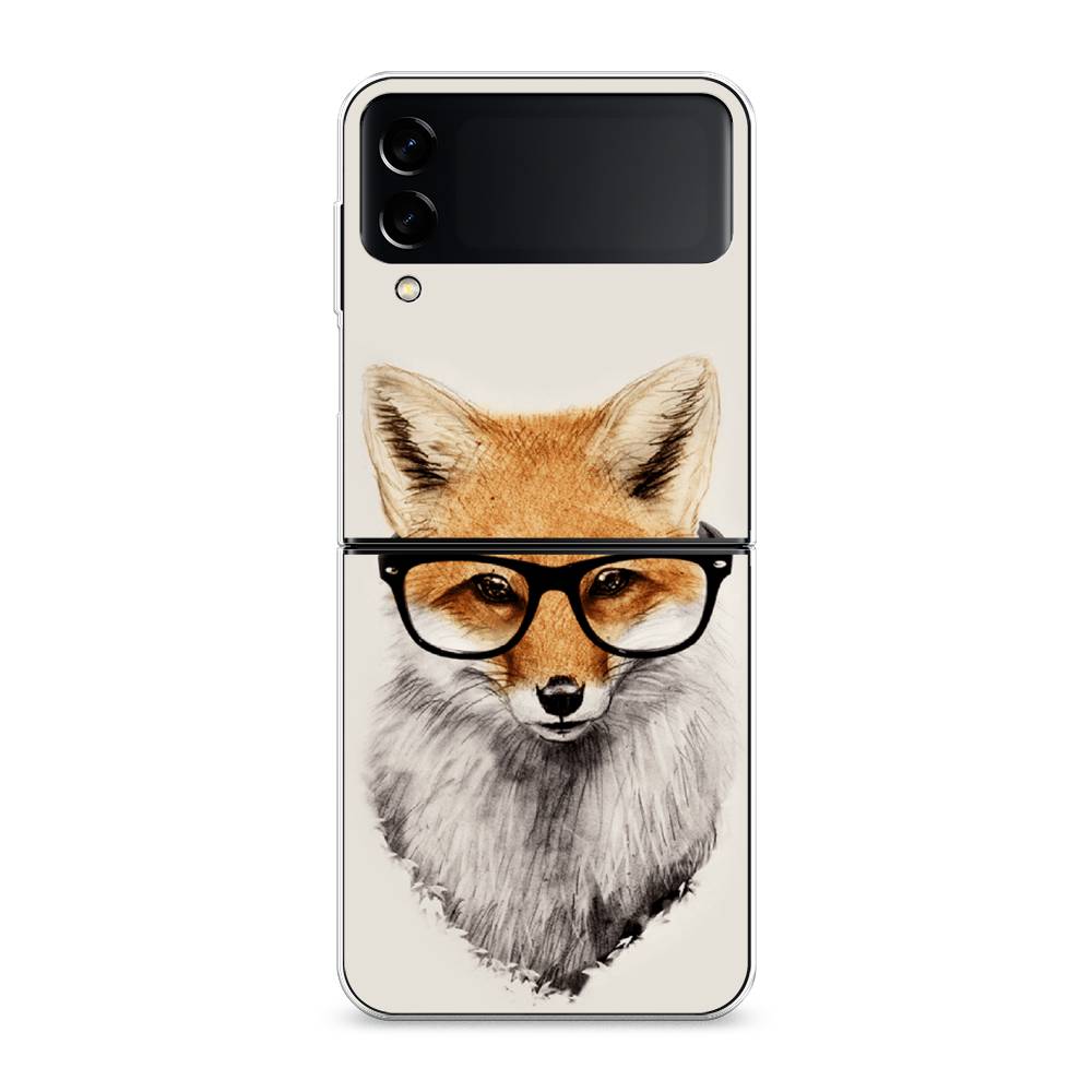 

Чехол Awog на Samsung Galaxy Z Flip 3 / Самсунг Z Flip 3 "Лиса в очках", Бежевый, 2103750-10