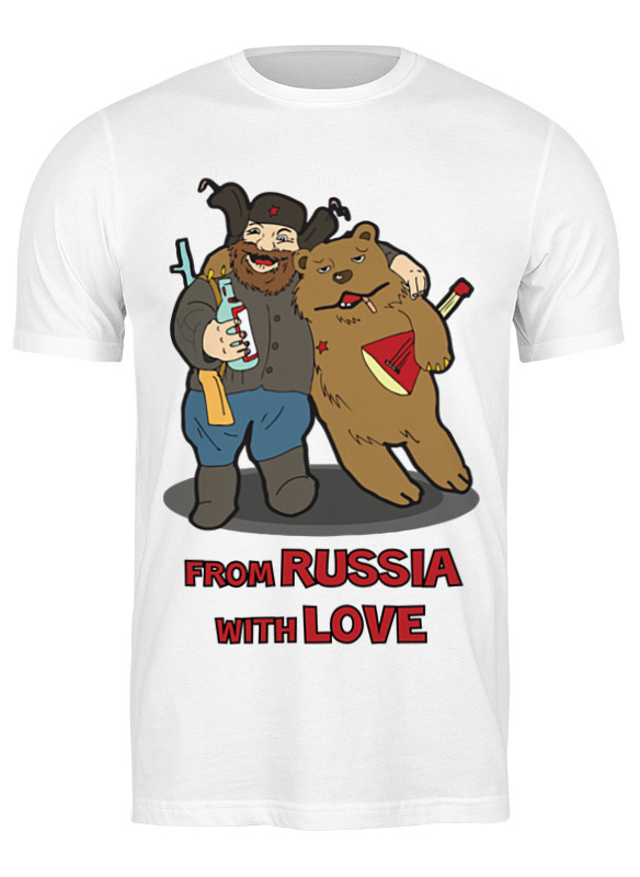 

Футболка мужская Printio From russia with love (из россии с любовью) белая XL, Белый, From russia with love (из россии с любовью)