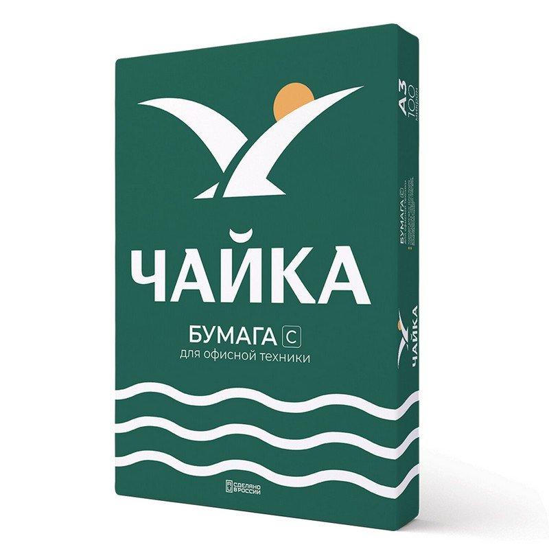 Бумага ЧАЙКА офисная (297х420), А3, 80 г/м2, 500 л.,