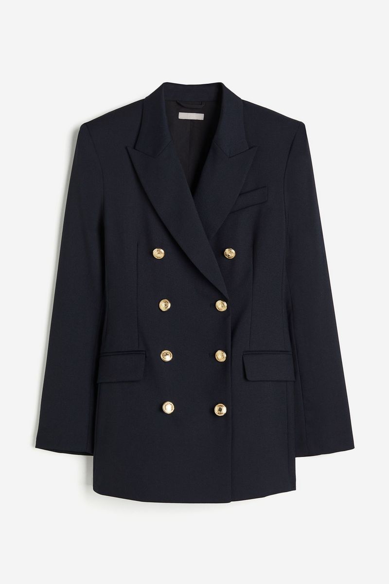 

Пиджак женский H&M 1215794 синий 32 EU, 1215794