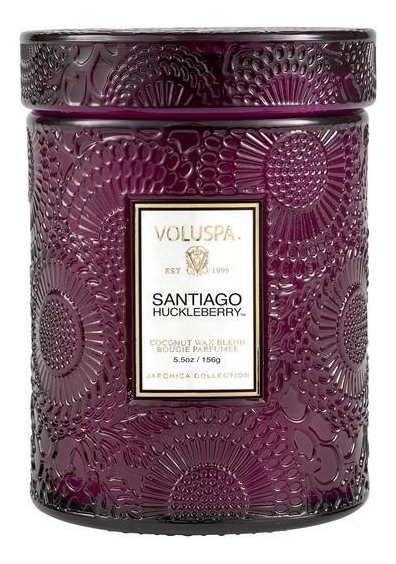 фото Ароматическая свеча voluspa santiago huckleberry (черника из сантьяго) 156г