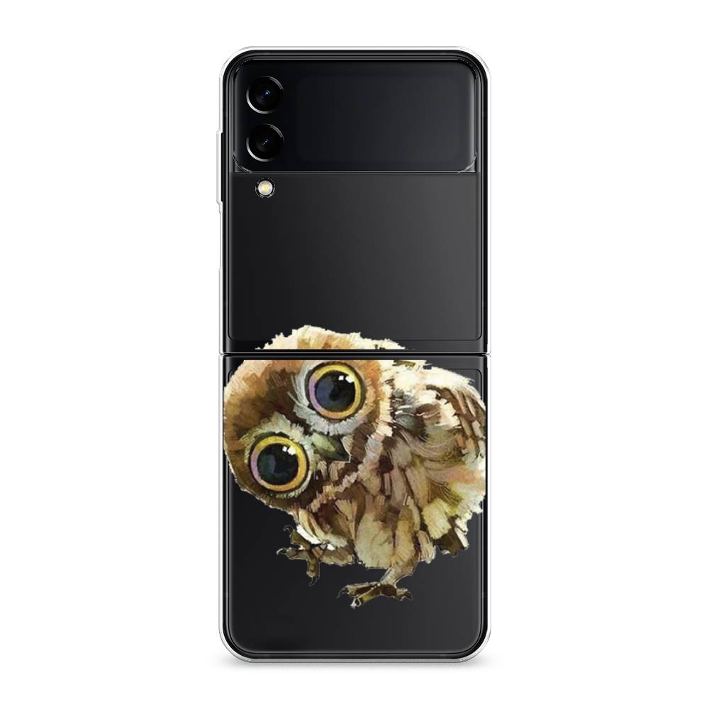

Чехол Awog на Samsung Galaxy Z Flip 3 / Самсунг Z Flip 3 "Любопытный совенок", Коричневый;белый;прозрачный, 2103750-1
