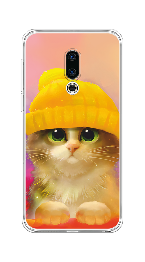 

Чехол Awog на Meizu 16th "Котенок в желтой шапке", Желтый, 72750-2