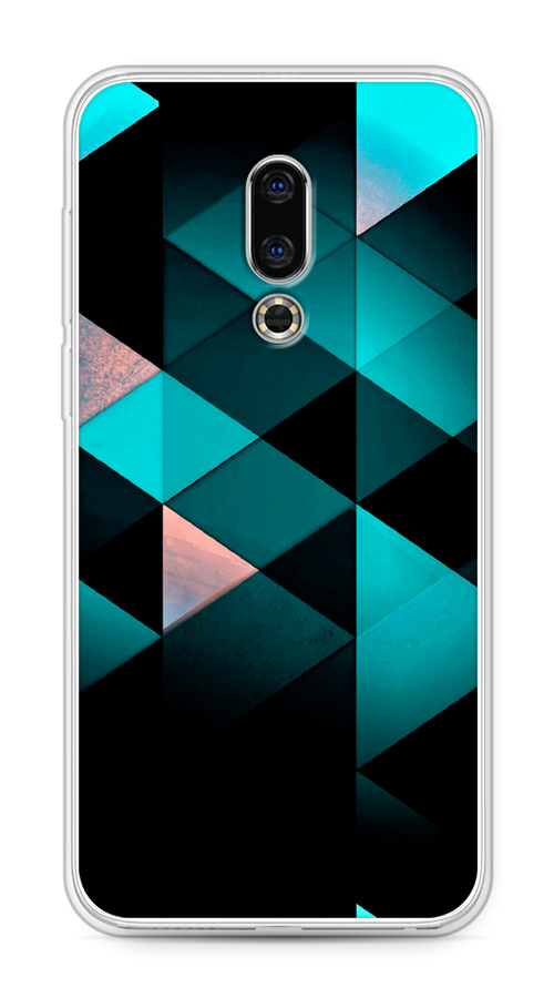 

Чехол Awog на Meizu 16th "Геометрия 16", Голубой;черный, 72750-3