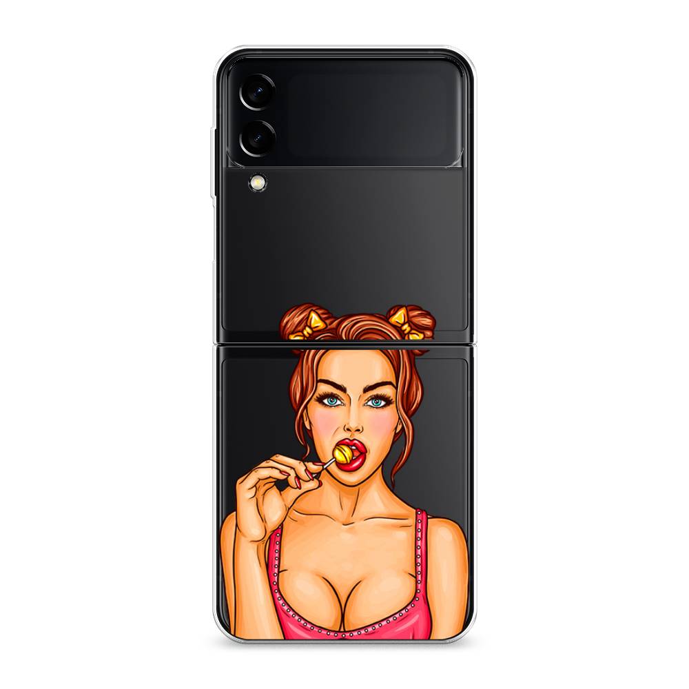 

Чехол Awog на Samsung Galaxy Z Flip 3 / Самсунг Z Flip 3 "Вкусный леденец", Бежевый;коричневый;розовый, 2103750-7
