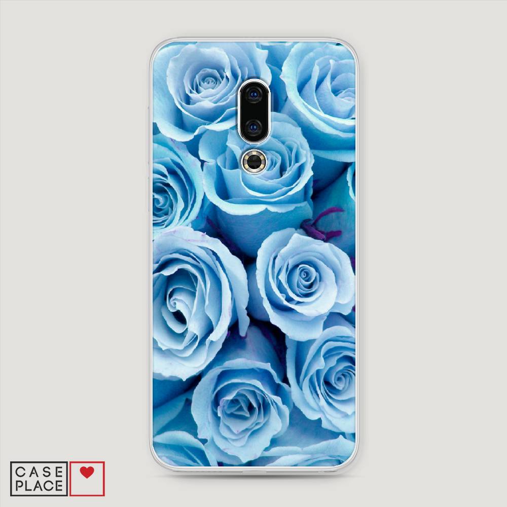 

Чехол Awog на Meizu 16th "Лазурные розы", Голубой, 72750-8