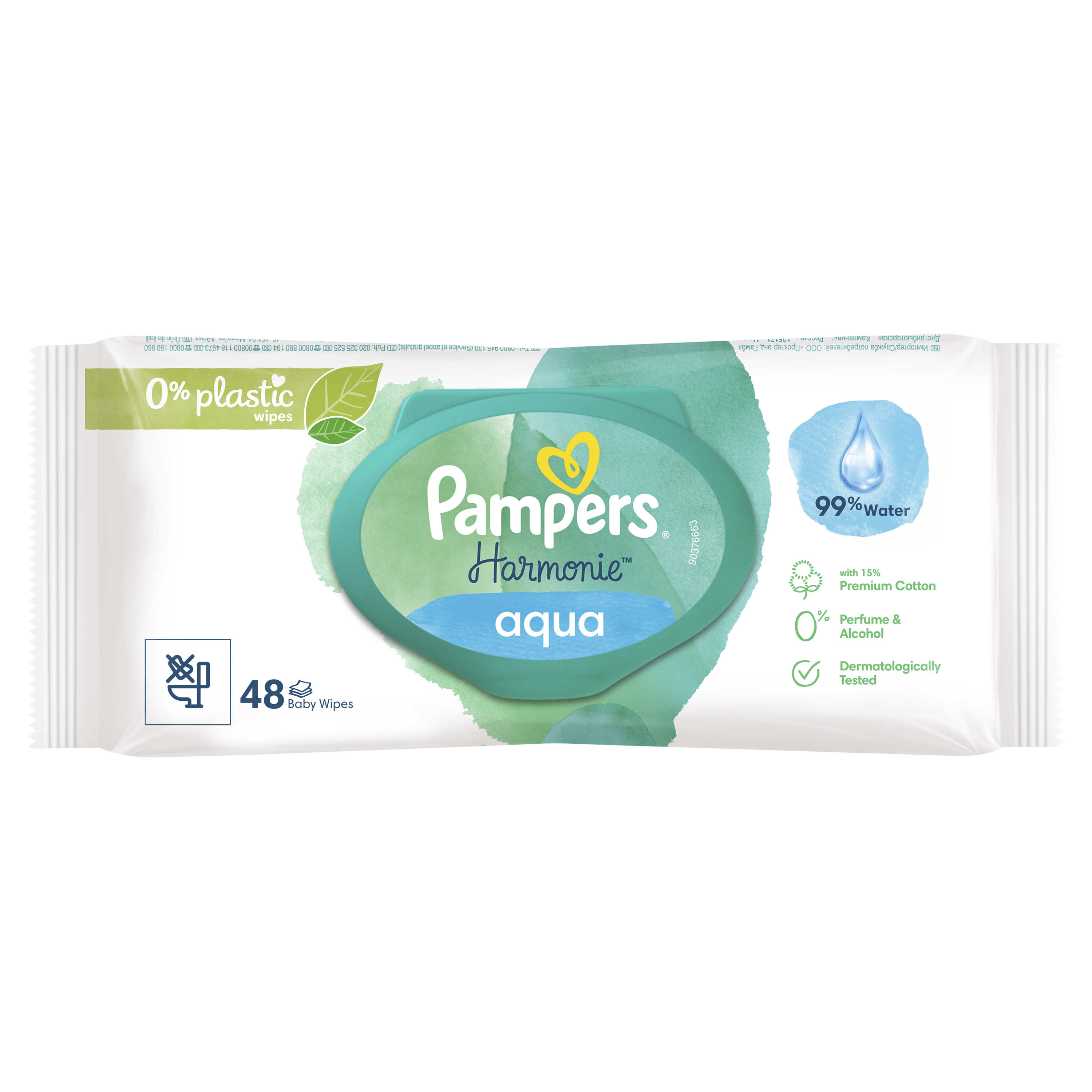 Детские важные салфетки Pampers Aqua Pure 48 шт. детские влажные салфетки pampers pure protection coconut кокос 42 шт