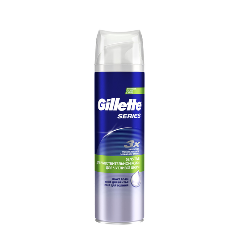 Купить Пена для бритья Gillette Sensitive для чувствительной кожи 250мл