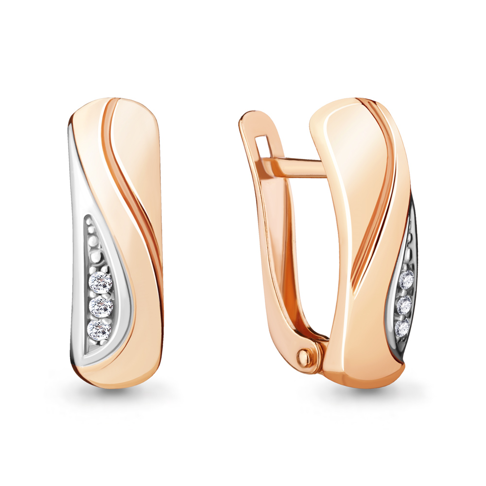 

Серьги из серебра с фианитом Aquamarine 48027А_925_з, 48027А_925_з