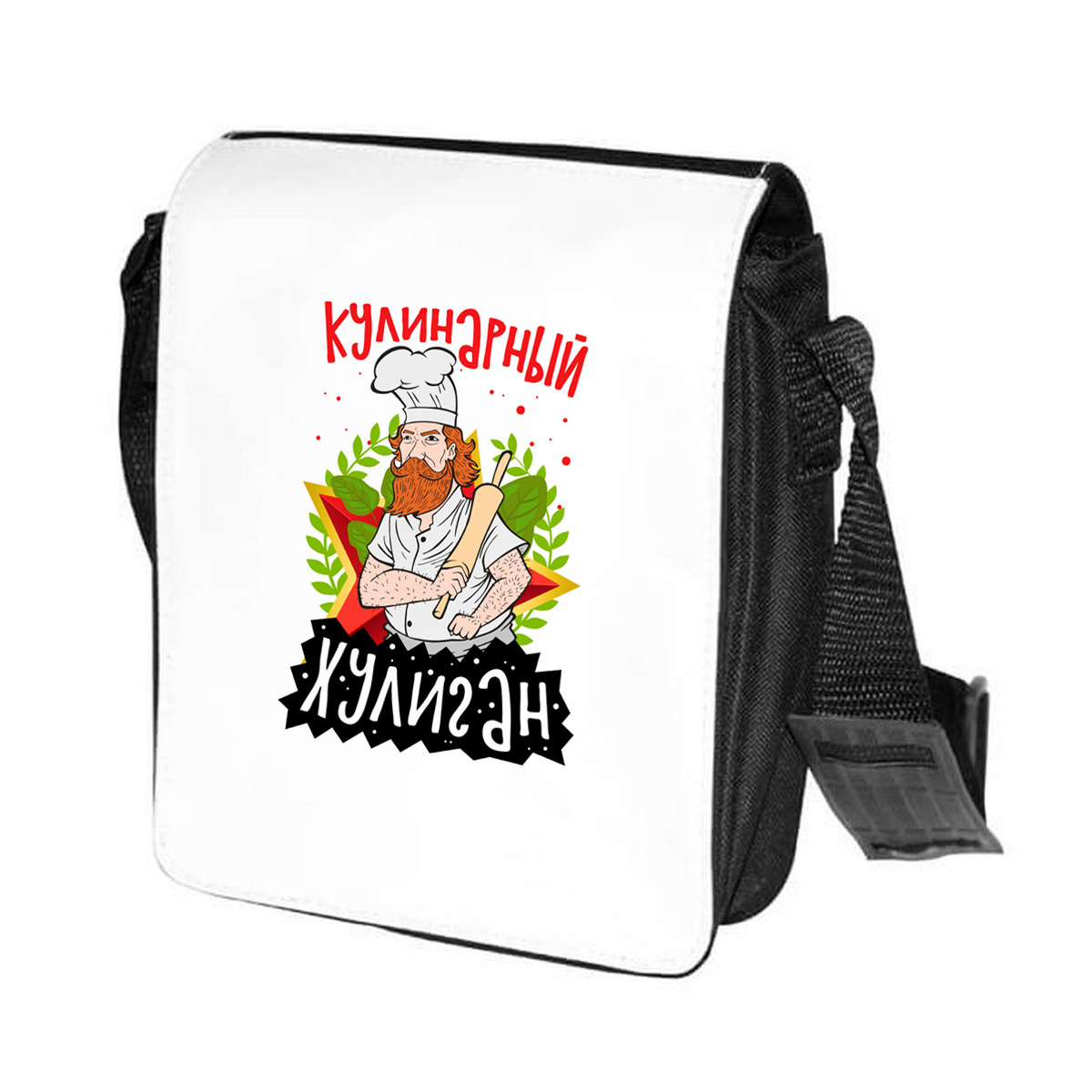 

Сумка унисекс CoolPodarok CN04816 черно-белый, Черный;белый, CN04816