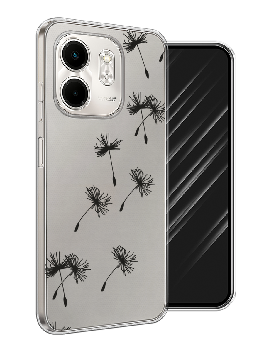 

Чехол Awog на Infinix Smart 9/Hot 50i "Летящие одуванчики", Черный, 3106750-1