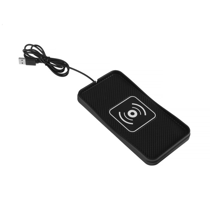 

Противоскользящий коврик с беспроводной зарядкой от USB, Черный