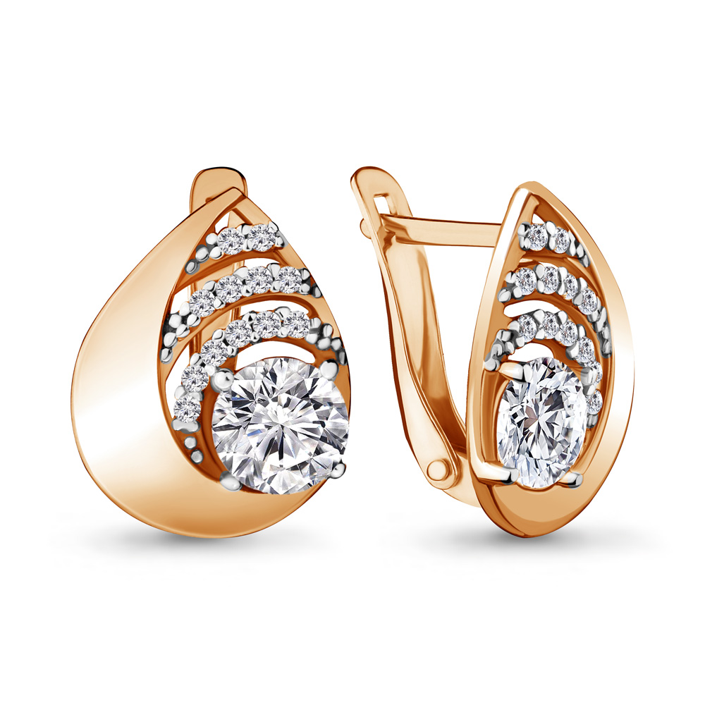 

Серьги из серебра с фианитом Aquamarine 48037А_925_з, 48037А_925_з
