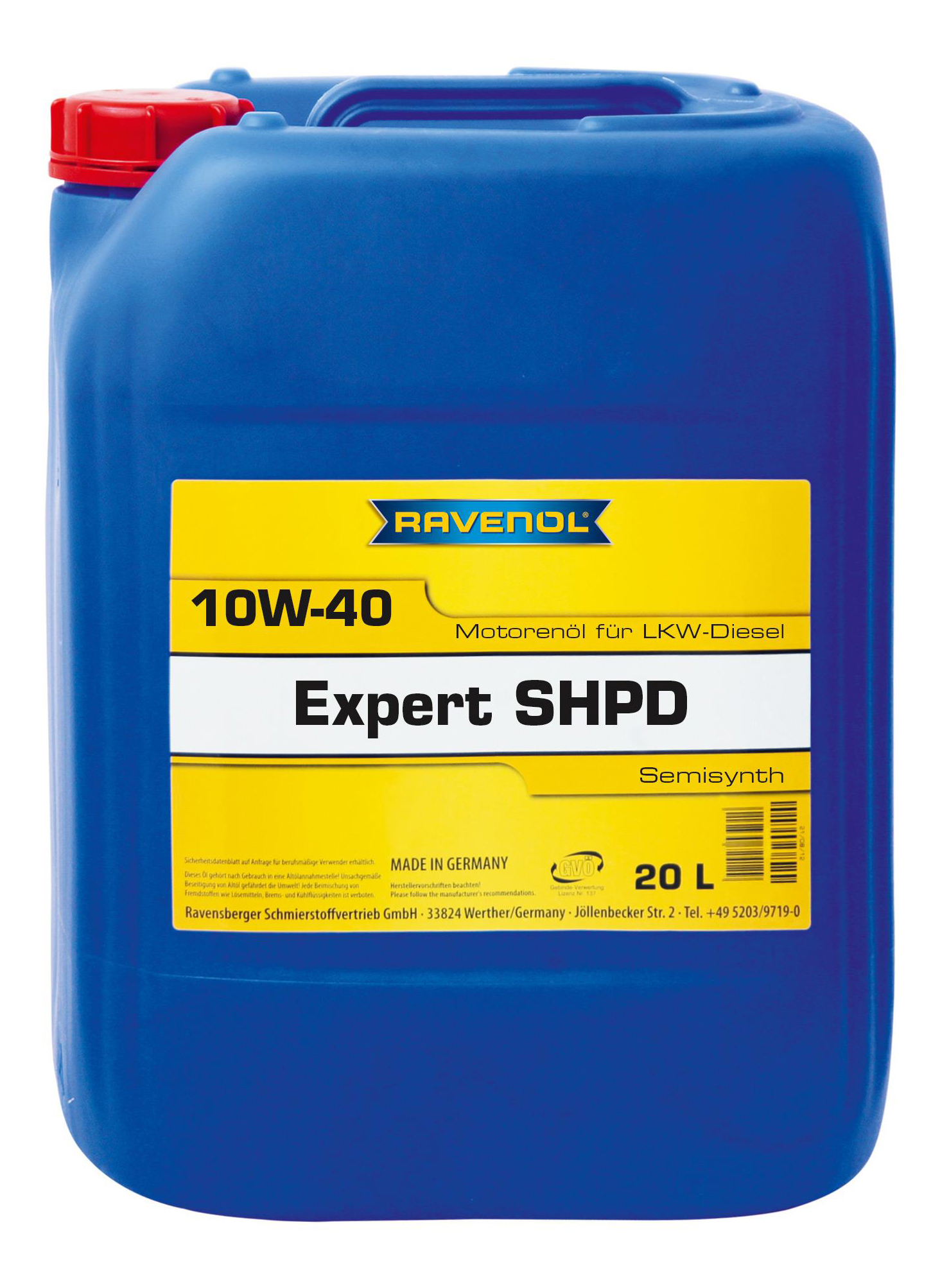 фото Моторное масло ravenol expert shpd new 10w40 20 л