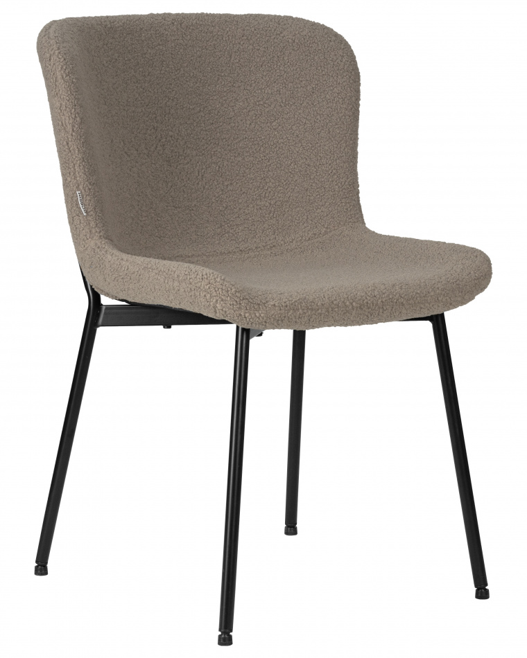 

Стул DOBRIN MILO 1 шт черные ножки, бежевый букле UF992-04, MILO