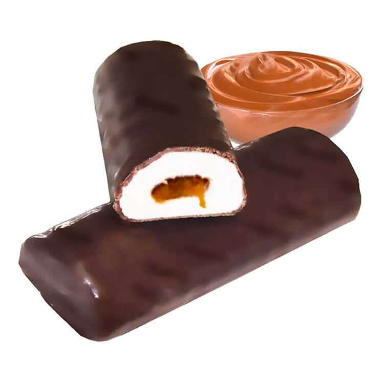 Суфле Дамский десерт со сгущенкой в шоколадной глазури