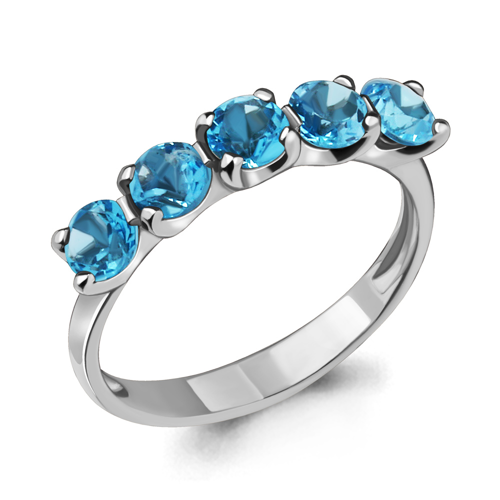 

Кольцо из серебра с топазом р. , Aquamarine 6526005_925_р, 6526005_925_р