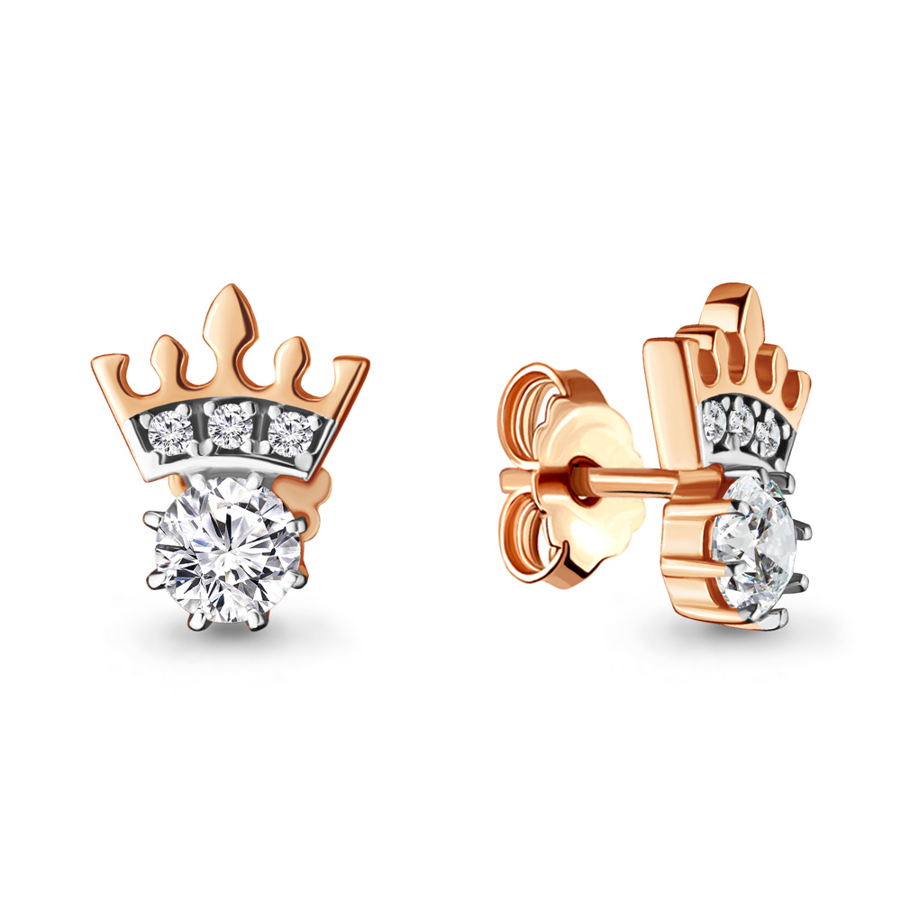 

Серьги-пусеты из серебра с фианитом Aquamarine 48049А_925_з, 48049А_925_з