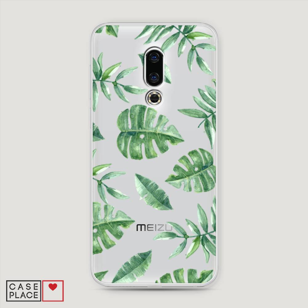 

Чехол Awog на Meizu 16th "Нарисованные пальмовые листья", Зеленый, 72750-4