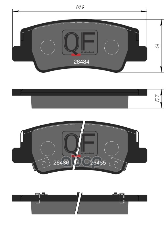 

Колодки Задние Quattro Freni Qf506702 QUATTRO FRENI арт. QF506702