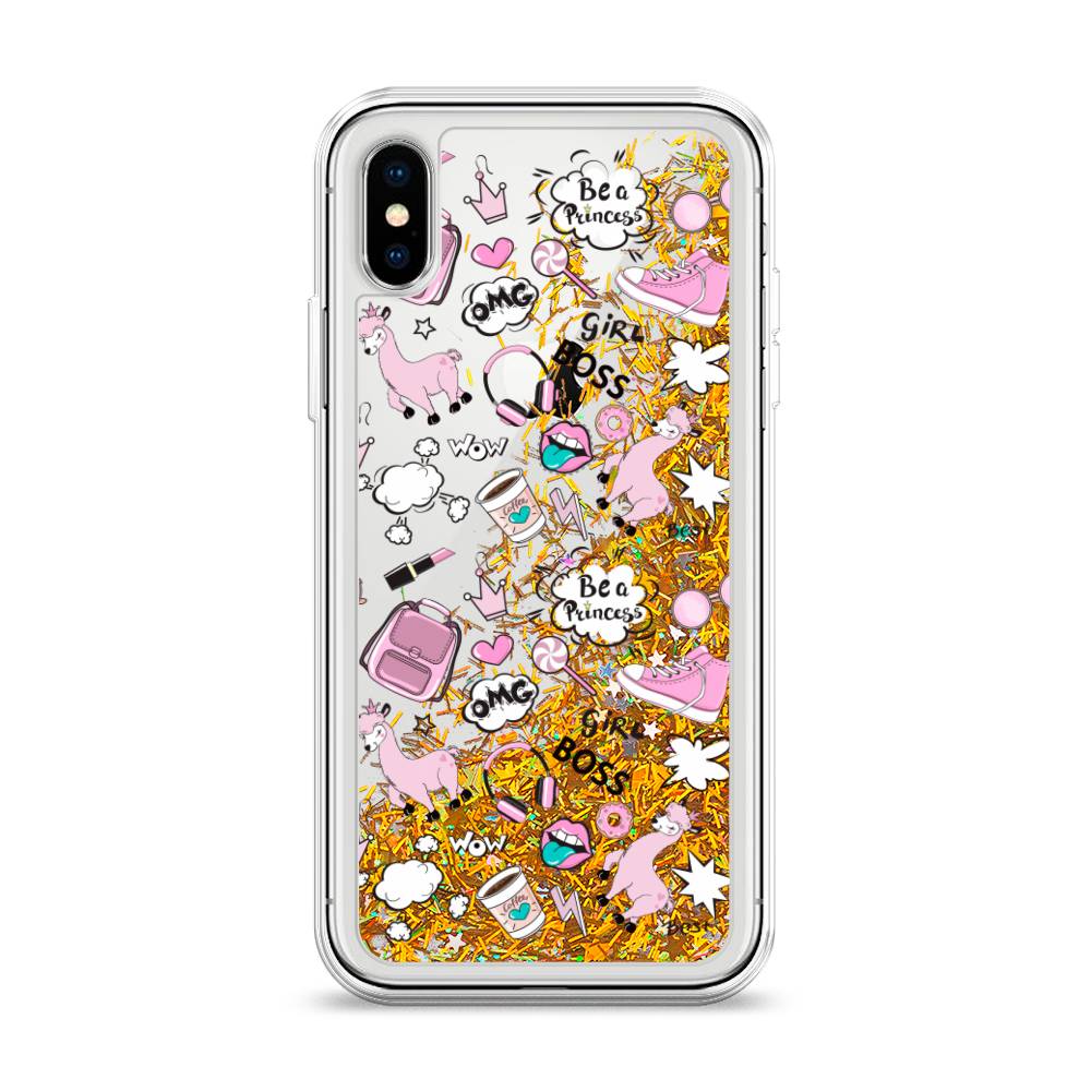 

Чехол Awog на Apple iPhone X (10) / Айфон X (10) "Стильная лама", 11090-1