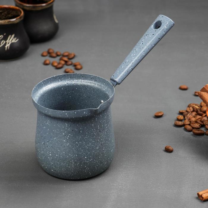 

Турка Доляна «Мрамор грэй», 450 мл, d=9 см, 20×9×14 см, антипригарное покрытие, индукция