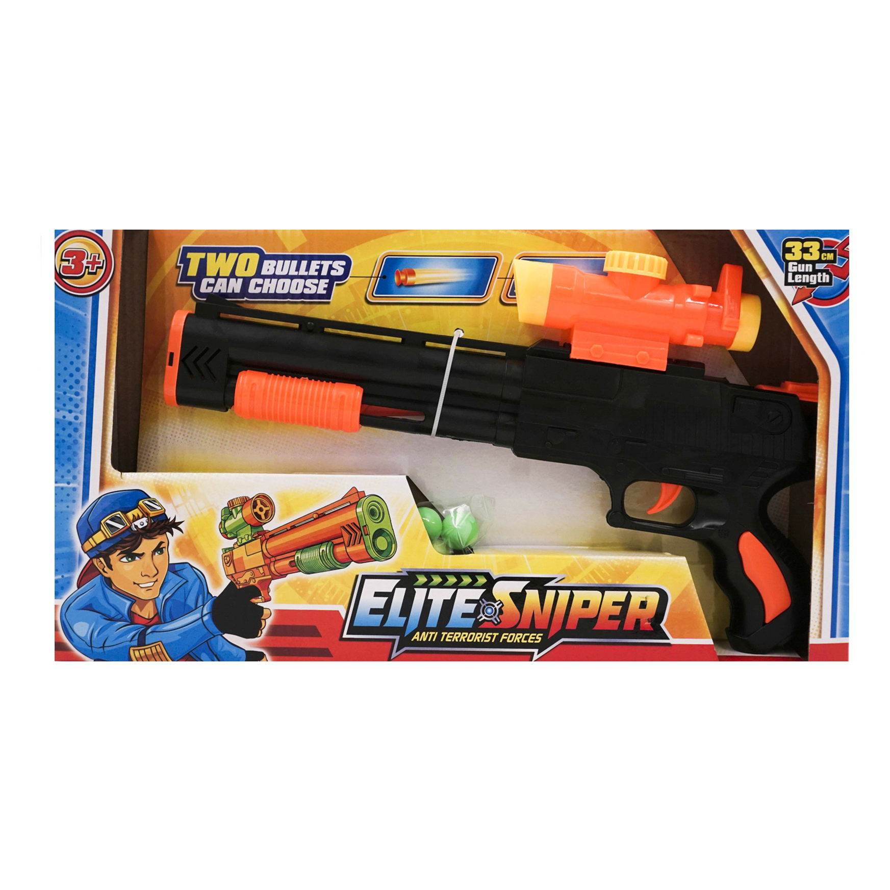 фото Игрушка пистолет с мишенью + шарики s+s toys