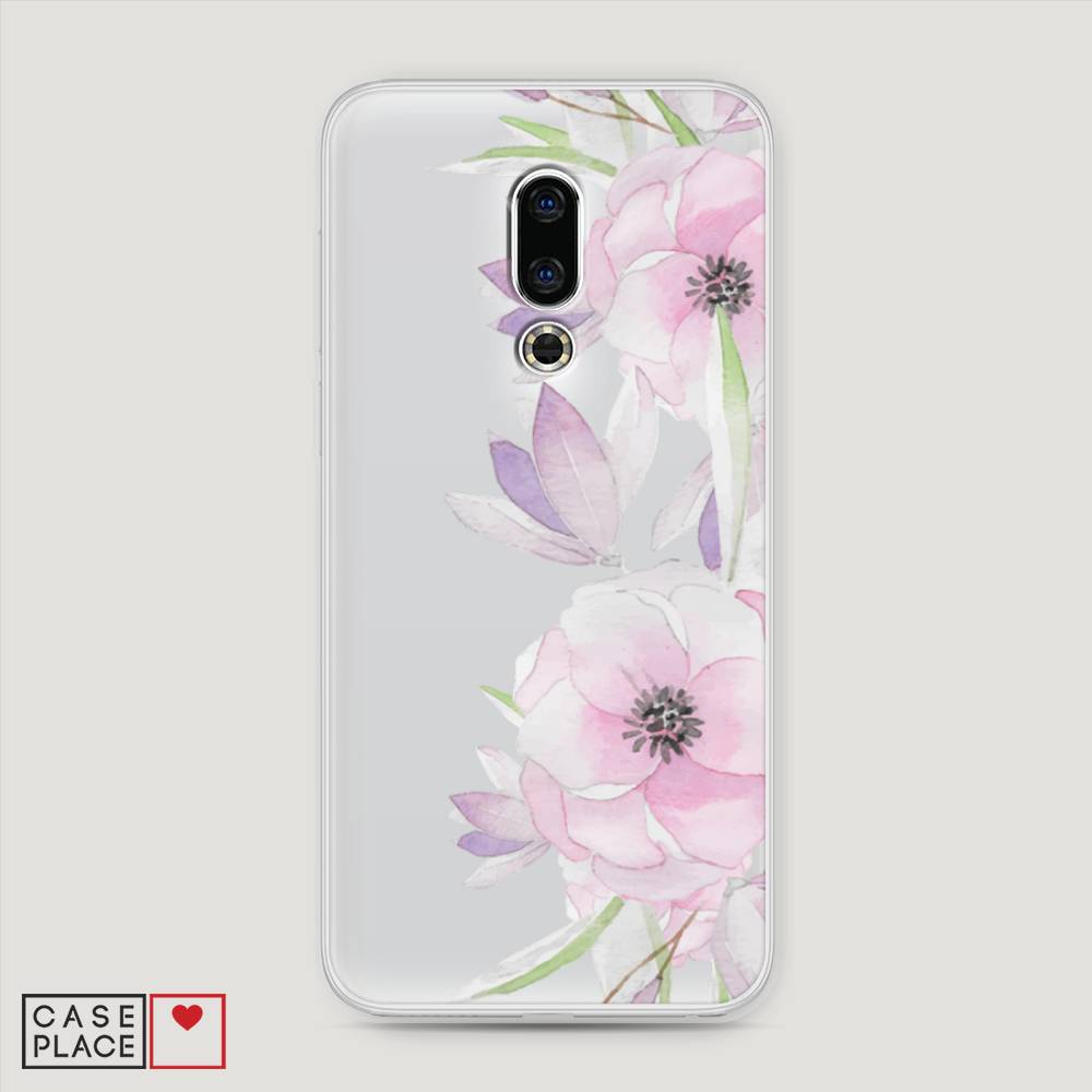 

Чехол Awog на Meizu 16th "Нежные анемоны", Розовый;черный;фиолетовый, 72750-8