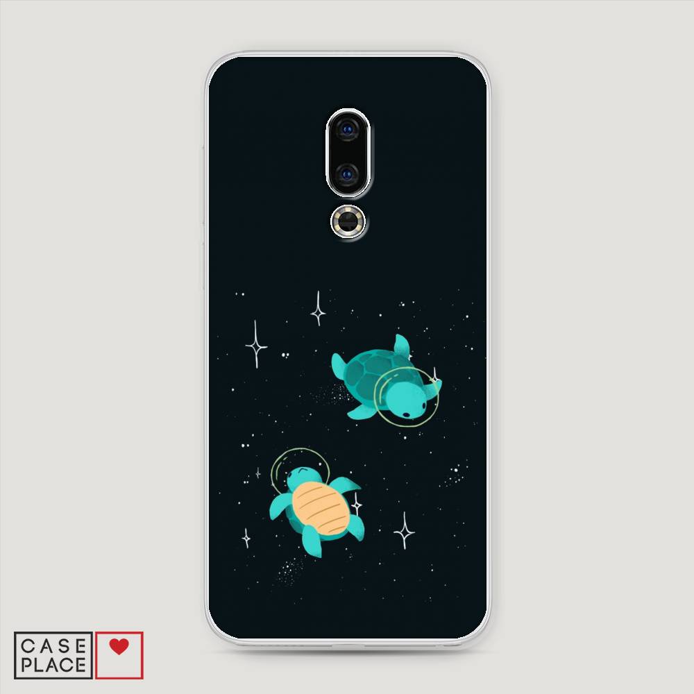 

Чехол Awog на Meizu 16th "Черепашки космонавты", Черный;синий, 72750-4
