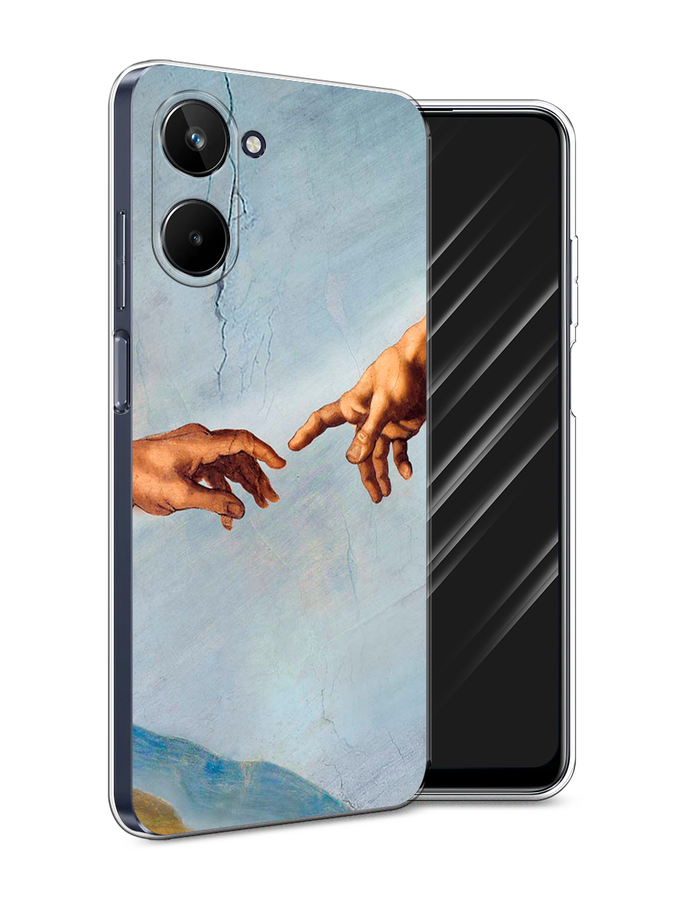 

Чехол Awog на Realme 10 4G "Сотворение Адама", Голубой;коричневый;серый, 2512150-9