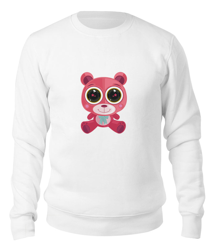 

Свитшот унисекс Printio Розовый мишка (bear) белый 2XL, Розовый мишка (bear)