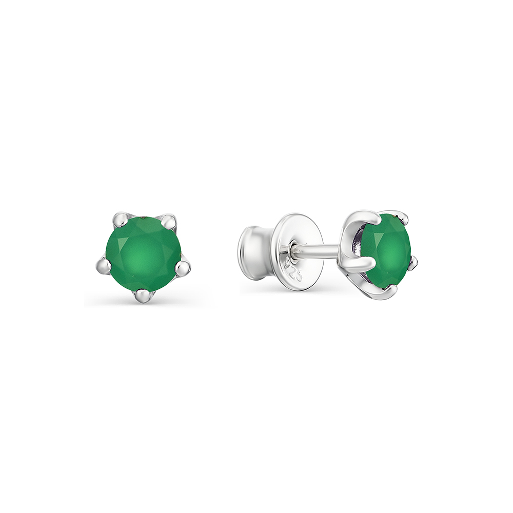 

Серьги женские из серебра АЛЬКОР 02-1193/00АГ-00 агат, 02-1193/00АГ-00