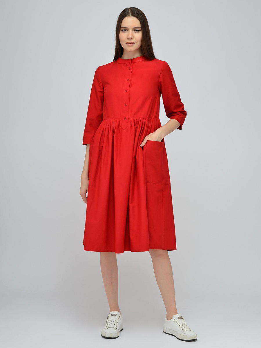 

Платье женское 1001dress VI00123RD красное 44 RU