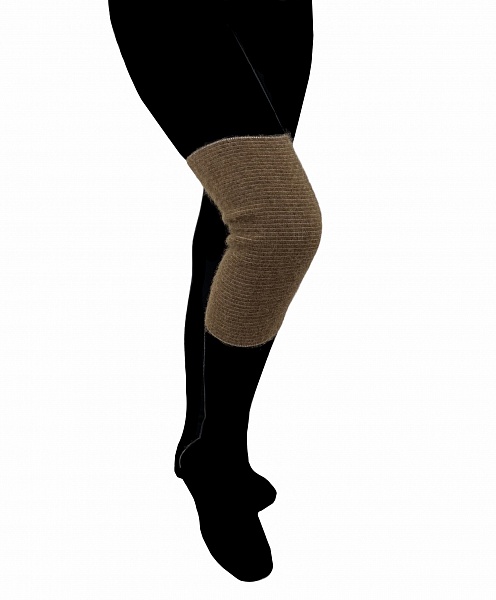 фото Повязка медицинская эластичная согревающая на колено альмед коричневый р.4