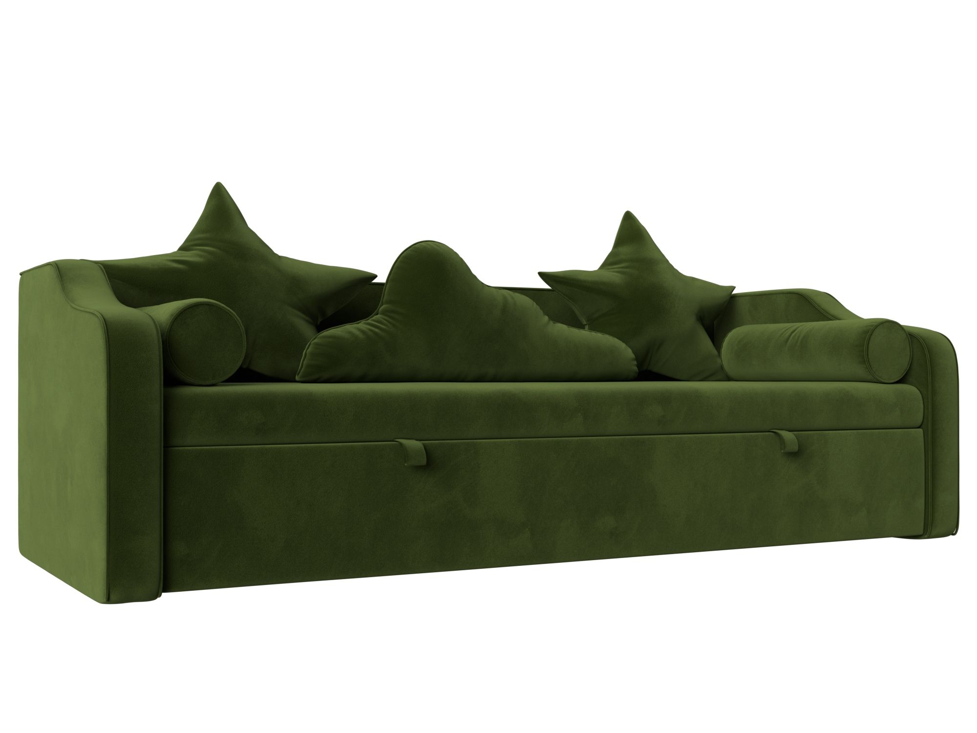 Детский диван-кровать Лига Диванов Рико Зеленый (микровельвет)