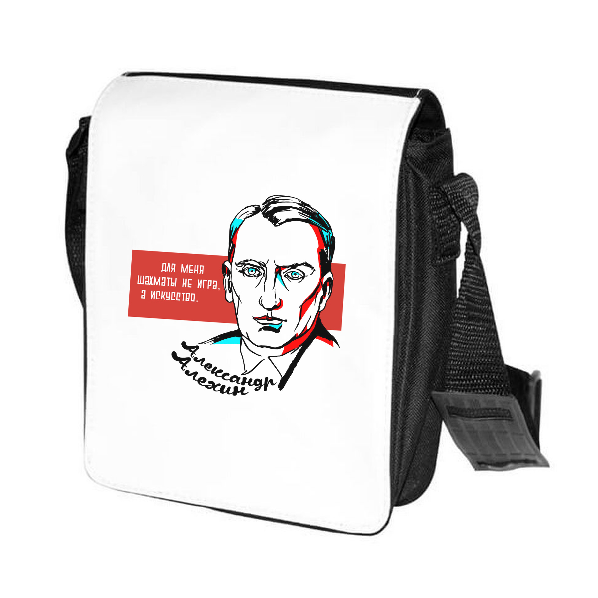 

Сумка унисекс CoolPodarok CN0501771 черно-белый, Черный;белый, CN0501771