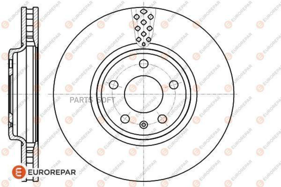 

EUROREPAR 1622807780 Диск тормозной AUDI A4 07-/A5 07-/Q5 08- передний 1шт