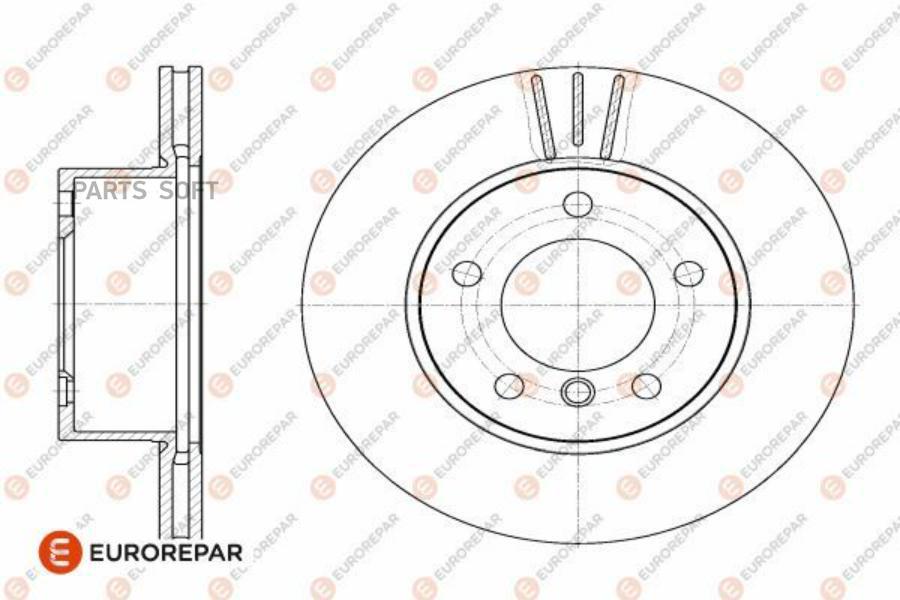 

EUROREPAR 1642760580 Диск тормозной BMW 1 E81 116i 06 , front, В=284mm 1шт