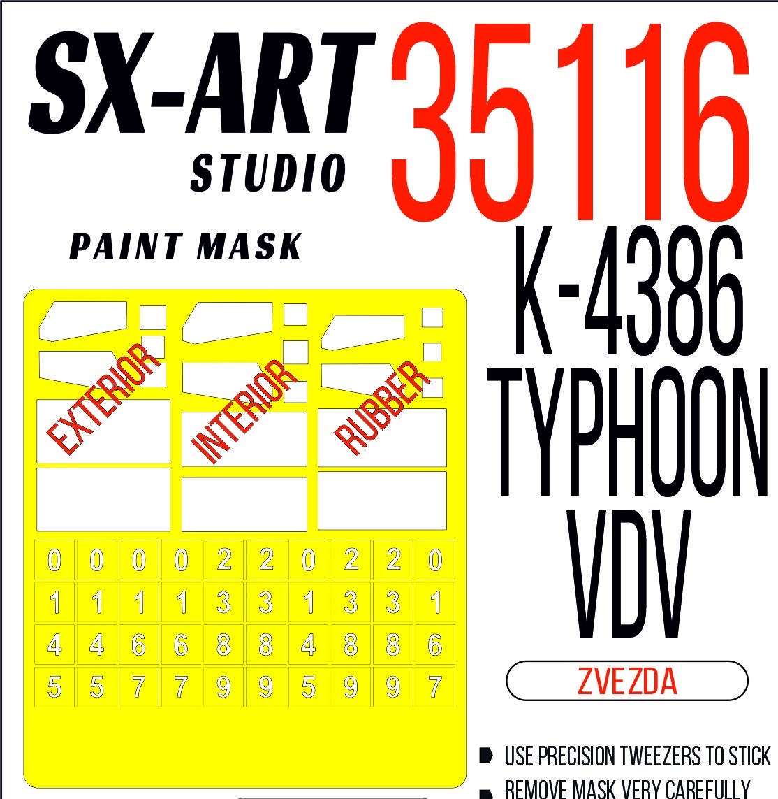 

35116SX Окрасочная маска K-4386 Typhoon-VDV Звезда