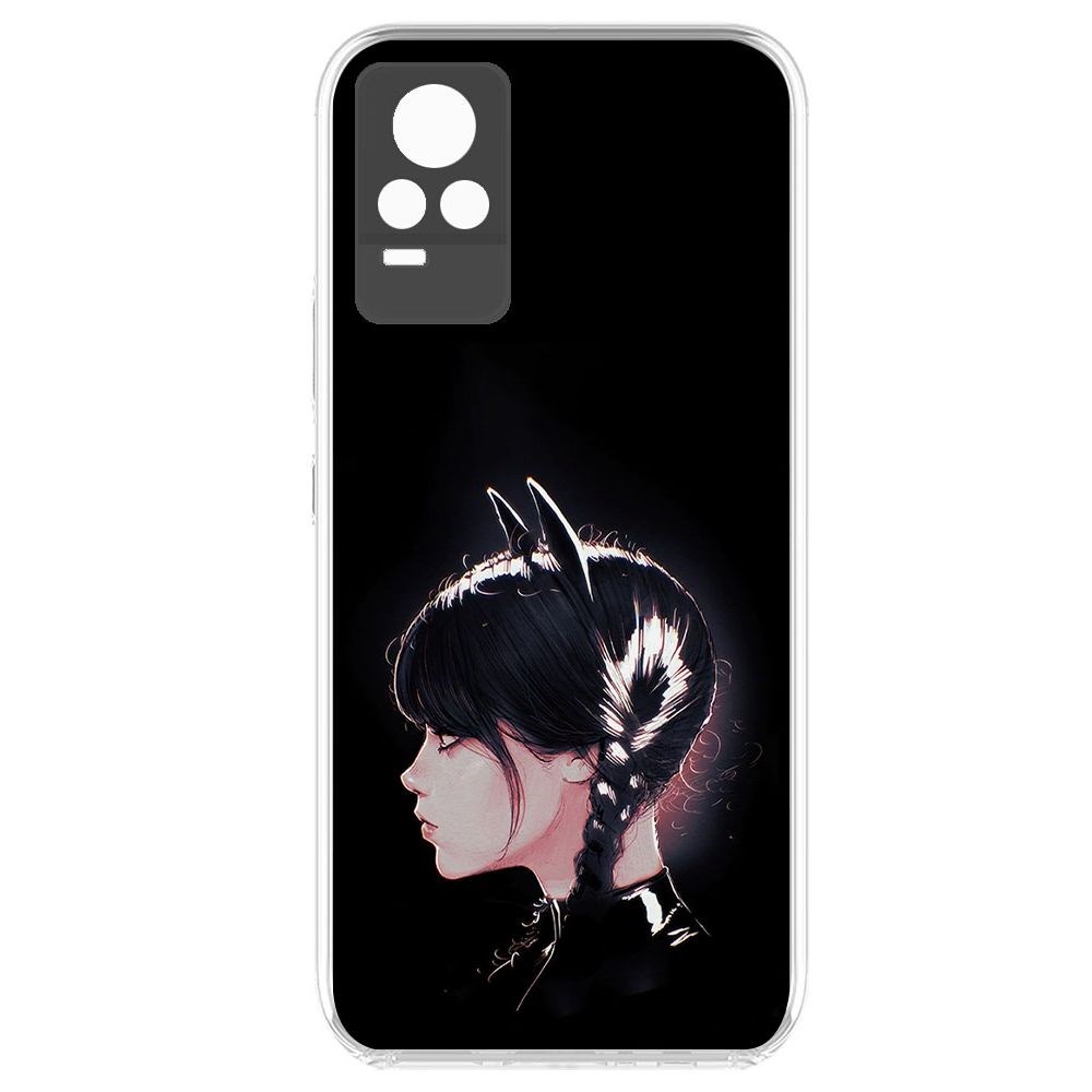 

Чехол-накладка Krutoff Clear Case Уэнсдей Аддамс - Кошка Уэнсдей для Vivo V21e