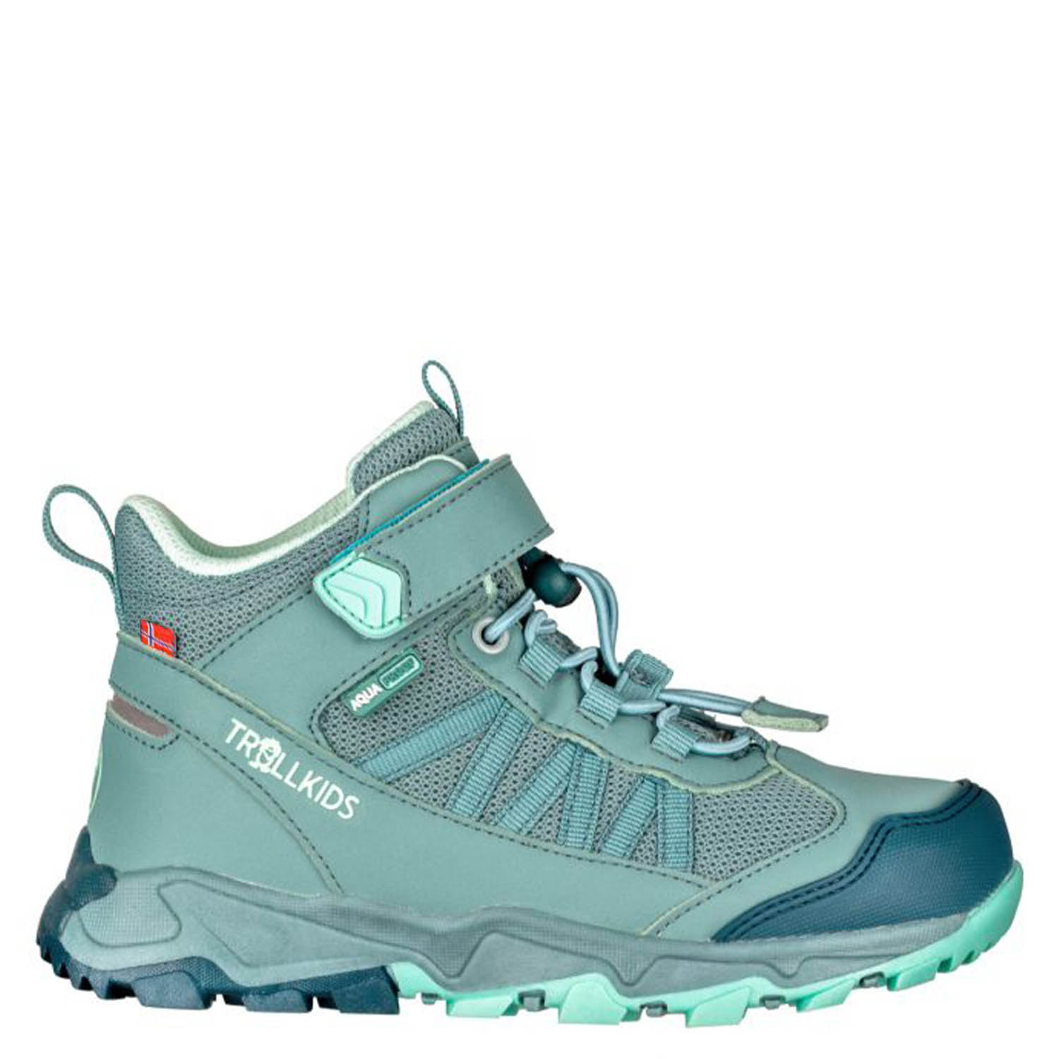 Ботинки Trollkids Kids Tronfjell Hiker Mid Glacier Green 32 6228₽