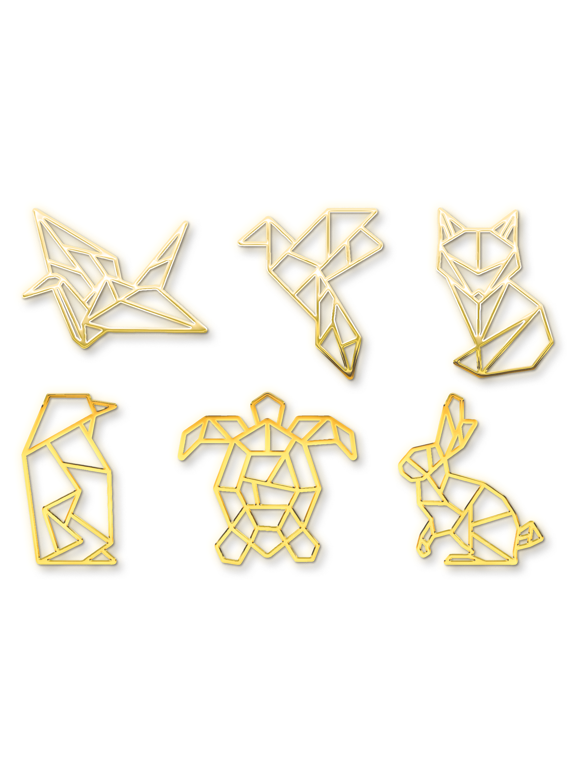 

Наклейка металлическая Silver&Golden Sticker KstG31052 Животные 6 штук, Наклейки