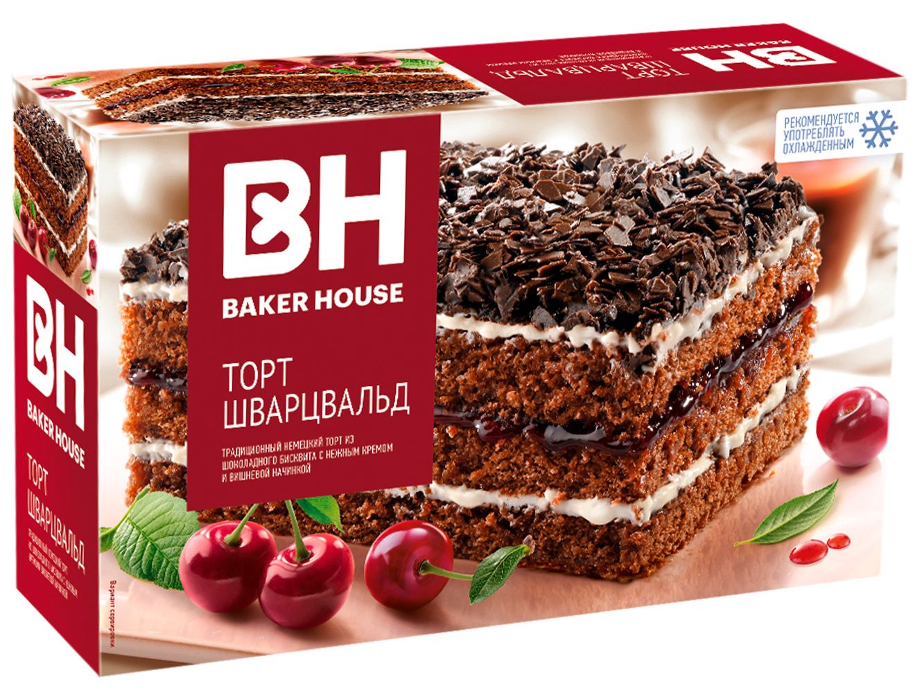 

Торт "Шварцвальд" бисквитный трехслойный "Baker House" 350г
