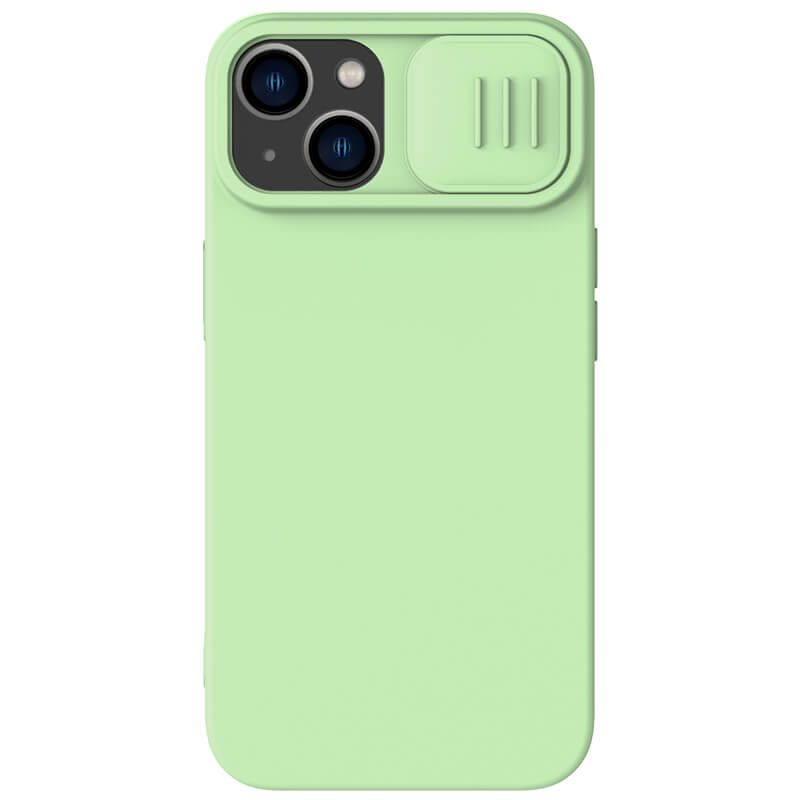 фото Чехол nillkin camshield silky silicone case для iphone 14 (салатовый)