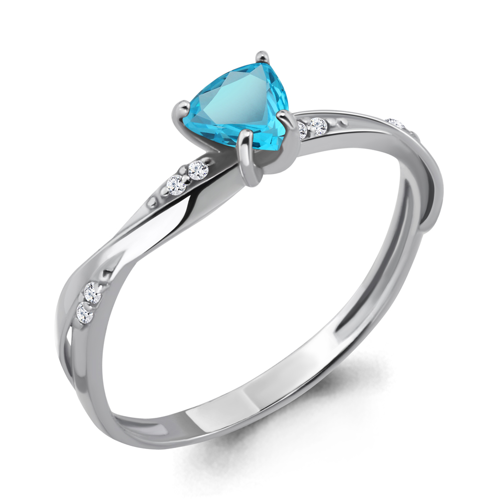 

Кольцо из серебра с топазом р.  Aquamarine 6532105А_925_р, 6532105А_925_р