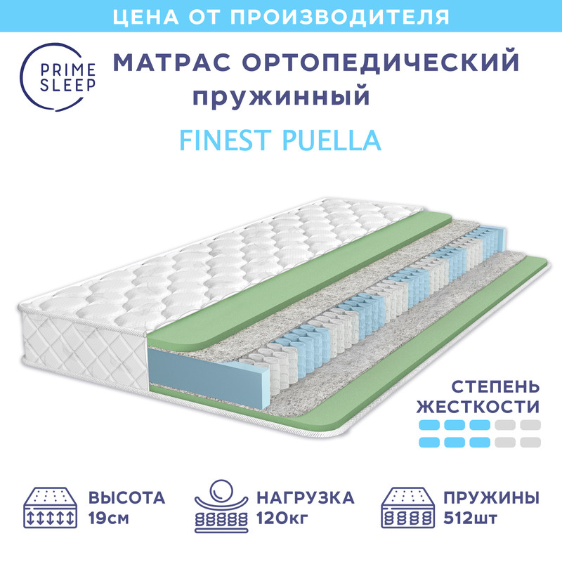 

Матрас Prime Sleep Finest Puella 170х195, Белый, Finest Puella