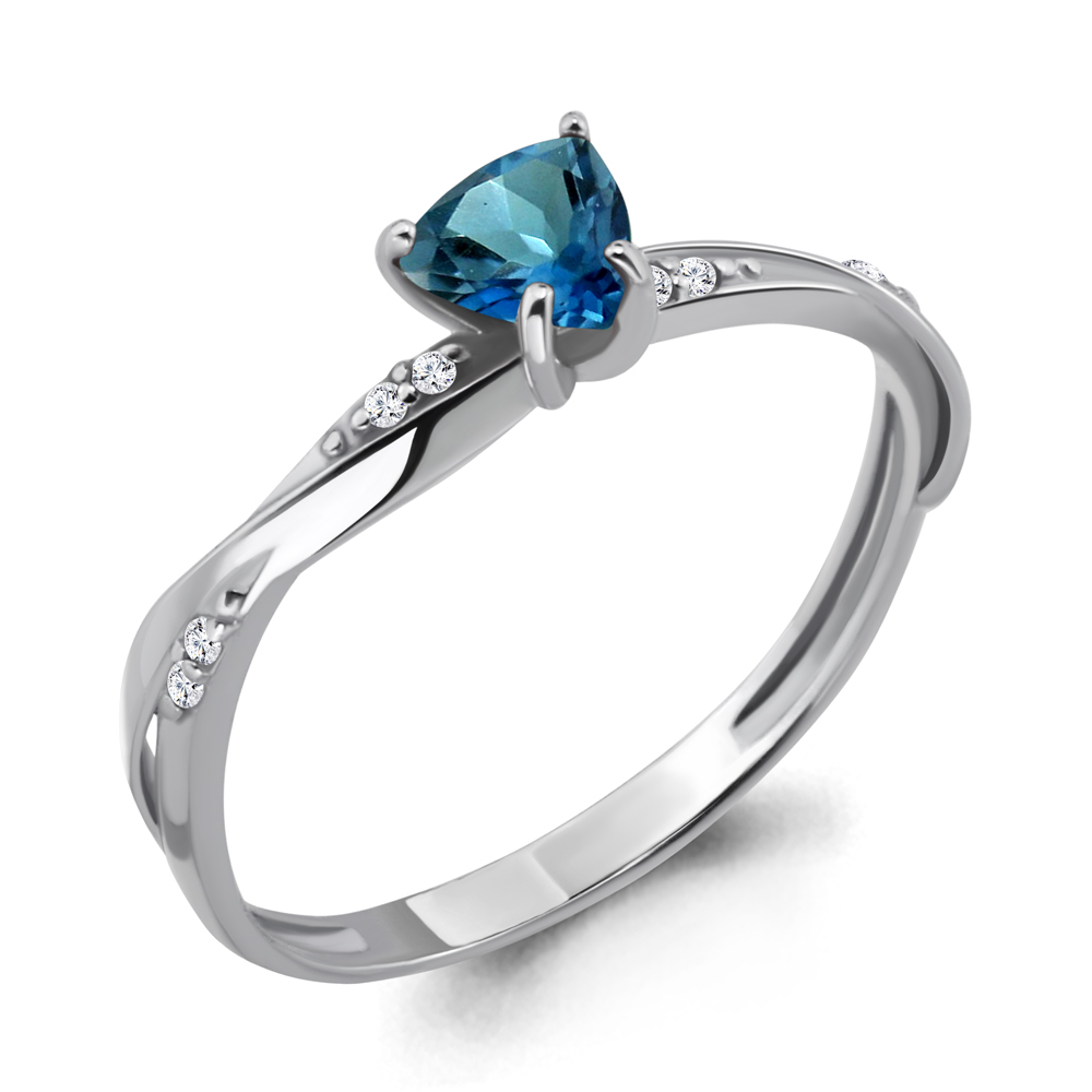 фото Кольцо из серебра с топазом р. 17,5 aquamarine 6532108а_925_р