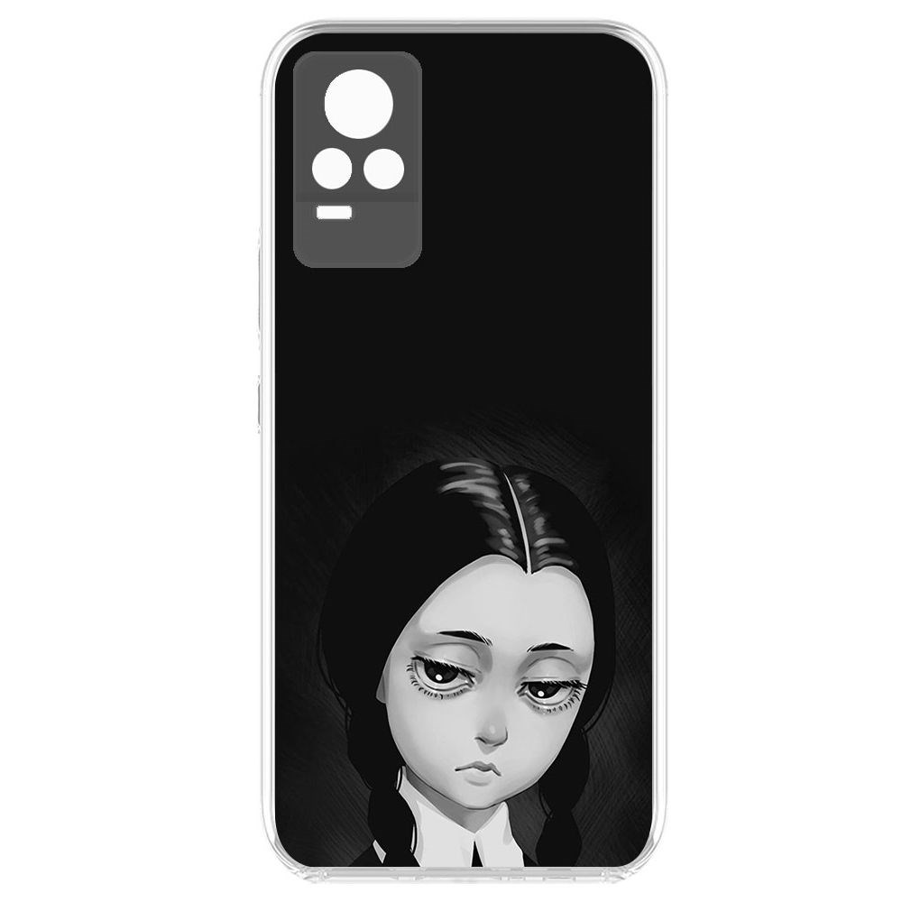 

Чехол-накладка Krutoff Clear Case Уэнсдей Аддамс - Рисованная Уэнсдей для Vivo V21e