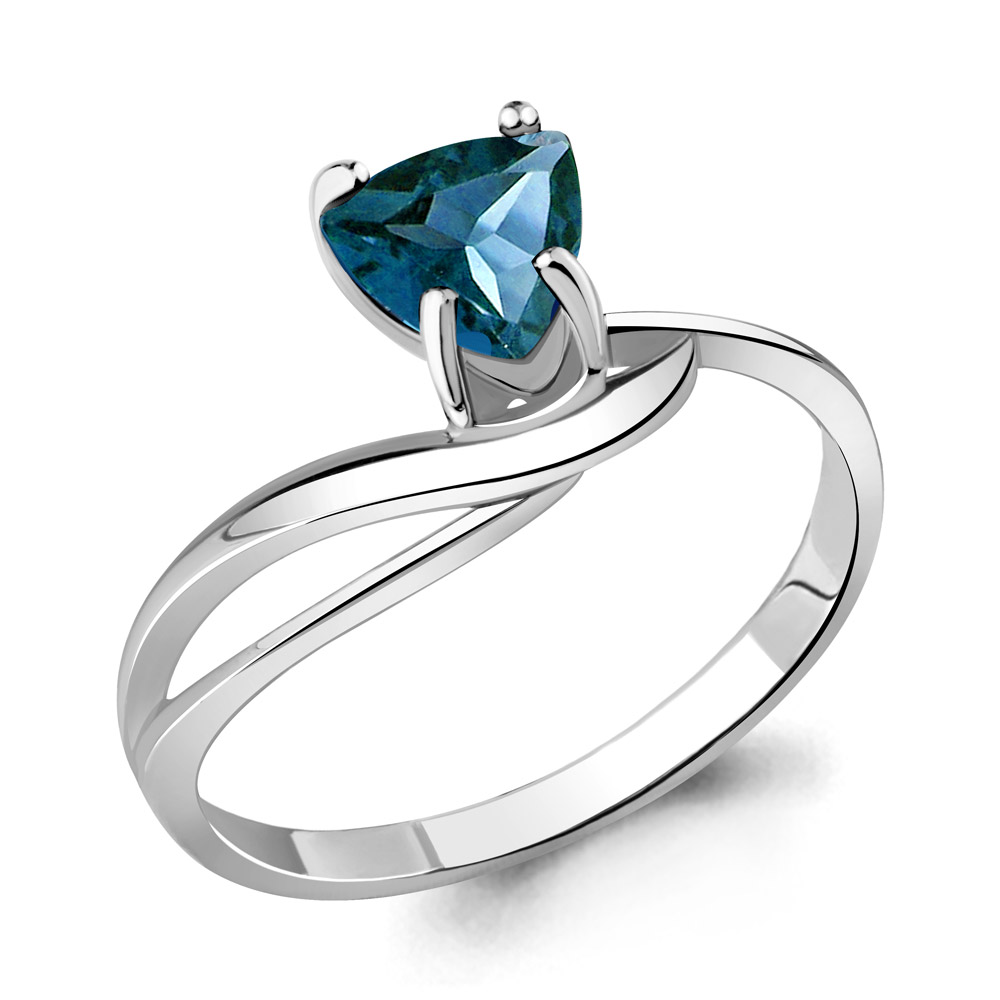 

Кольцо из серебра с топазом р. 17 Aquamarine 6532808_925_р, 6532808_925_р