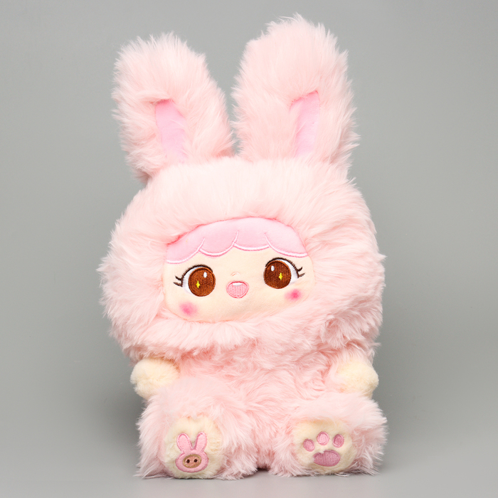 

Мягкая игрушка Кукла в костюме зайки 9954610, 30 см, Розовый
